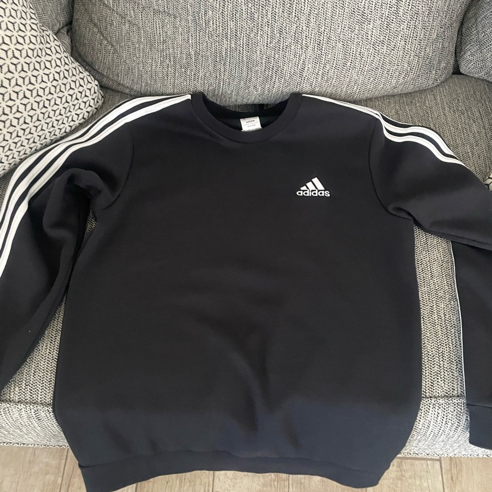 adidas Black Crewneck Sweater (medium)
